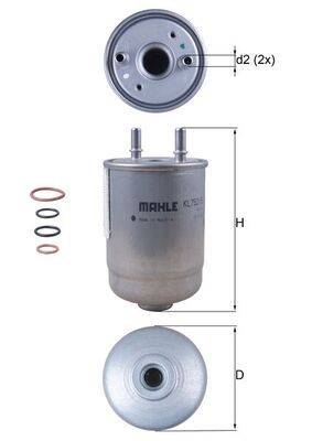Mahle KL752/5D Kraftstofffilter