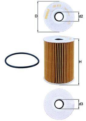 Mahle OX415D Ölfilter