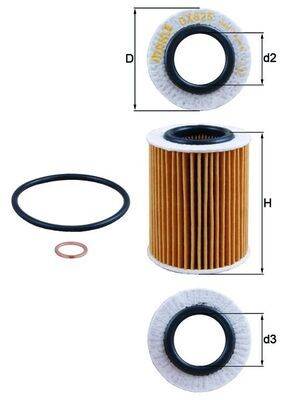 Mahle OX825D Ölfilter