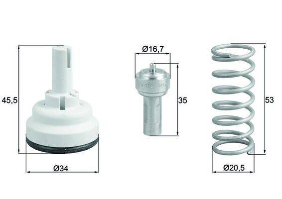 Mahle TX18287D Thermostat, Kühlmittel