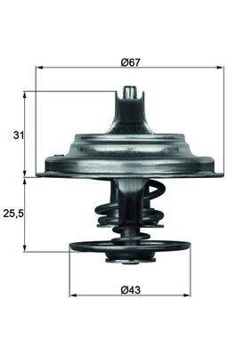 Mahle TX2383D Thermostat, Kühlmittel