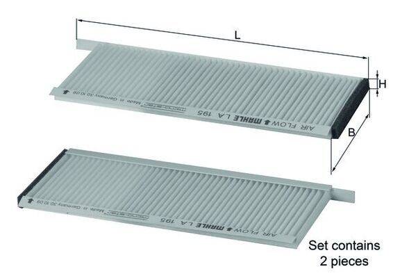 Mahle LA195/S Filter, Innenraumluft
