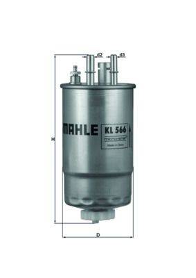 Mahle KL566 Kraftstofffilter