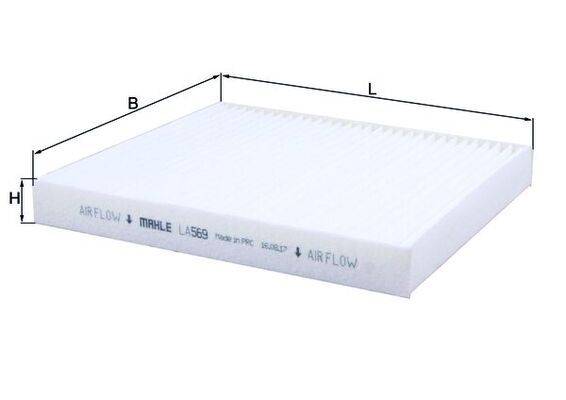 Mahle LA569 Filter, Innenraumluft