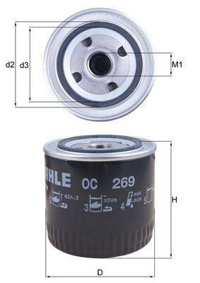 Mahle OC269 Ölfilter