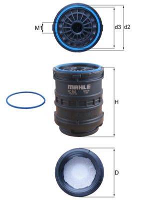 Mahle KC646D Kraftstofffilter