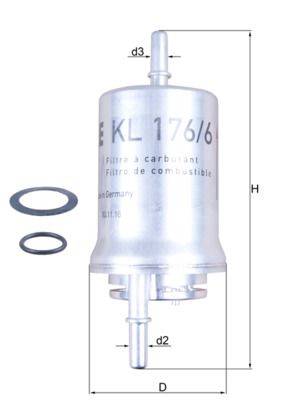 Mahle KL176/6D Kraftstofffilter
