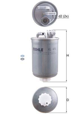 Mahle KL476D Kraftstofffilter