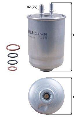 Mahle KL485/16D Kraftstofffilter
