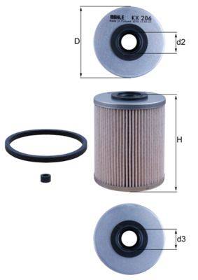 Mahle KX206D Kraftstofffilter