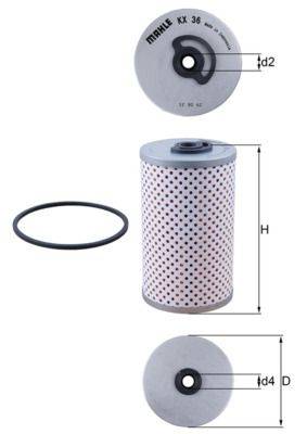 Mahle KX36D Kraftstofffilter