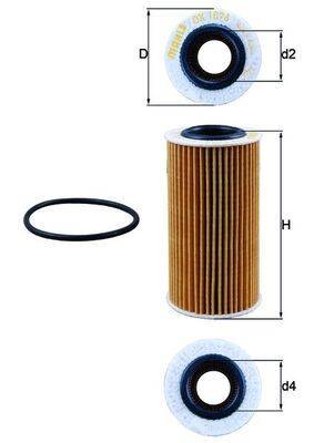 Mahle OX1076D Ölfilter