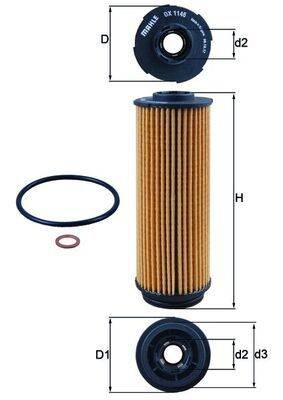 Mahle OX1146D Ölfilter