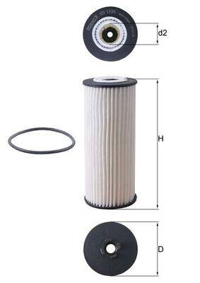 Mahle OX1236D Ölfilter