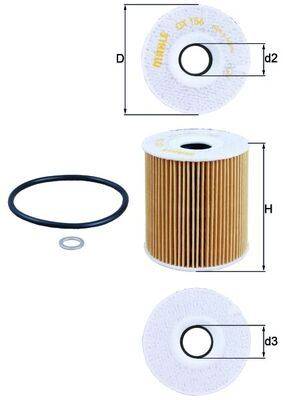 Mahle OX156D Ölfilter