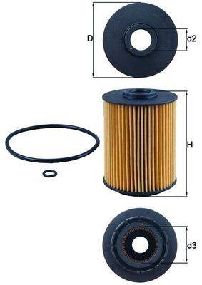 Mahle OX356D Ölfilter