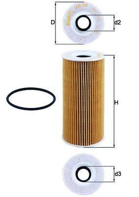 Mahle OX366D Ölfilter