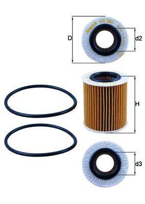 Mahle OX386D Ölfilter