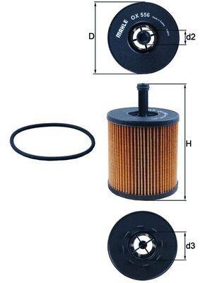 Mahle OX556D Ölfilter