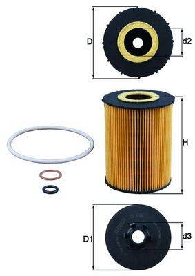 Mahle OX636D Ölfilter
