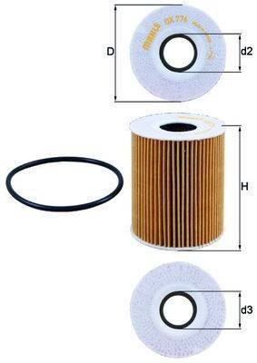 Mahle OX776D Ölfilter