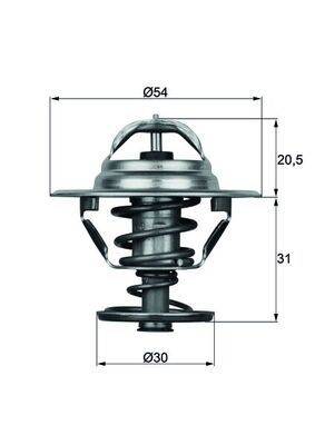Mahle TX1076D Thermostat, Kühlmittel