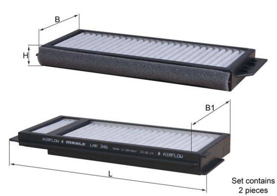 Mahle LAK346/S Filter, Innenraumluft