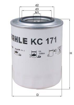Mahle KC171 Kraftstofffilter