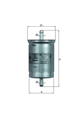 Mahle KL171 Kraftstofffilter