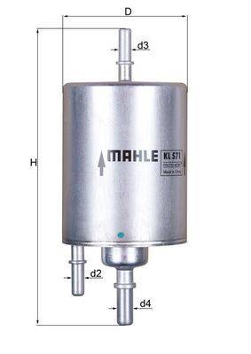 Mahle KL571 Kraftstofffilter