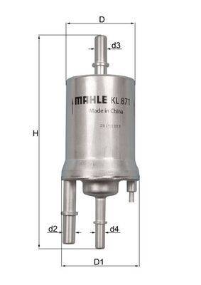 Mahle KL871 Kraftstofffilter
