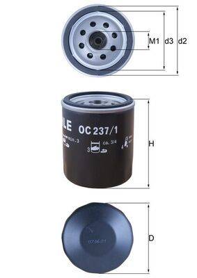 Mahle OC237/1 Ölfilter