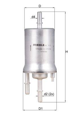 Mahle KL572 Kraftstofffilter