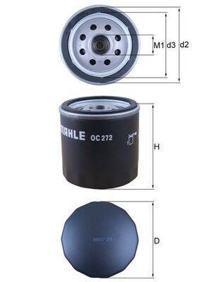 Mahle OC272 Ölfilter