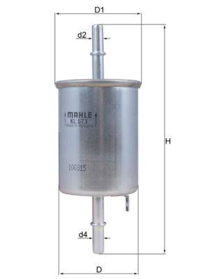 Mahle KL573 Kraftstofffilter