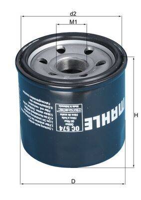 Mahle OC574 Ölfilter