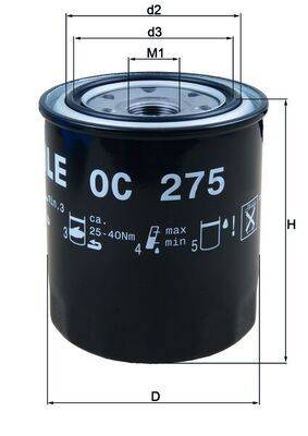 Mahle OC275 Ölfilter
