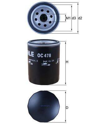 Mahle OC478 Ölfilter