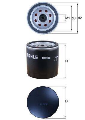 Mahle OC978 Ölfilter