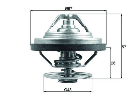 Mahle TX15879 Thermostat, Kühlmittel