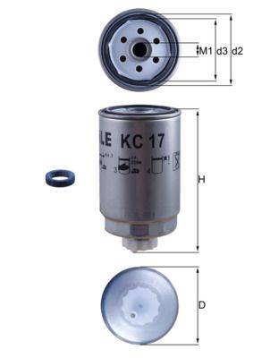 Mahle KC17D Kraftstofffilter