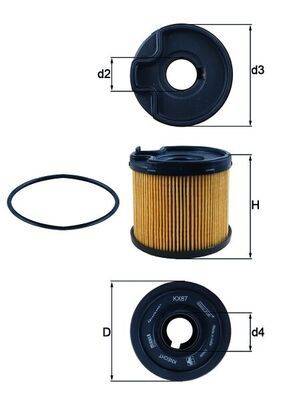 Mahle KX87D Kraftstofffilter