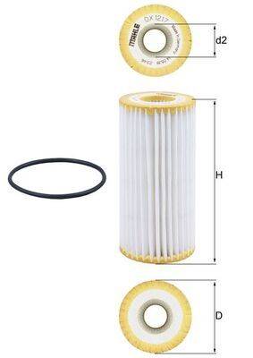 Mahle OX1217D Ölfilter