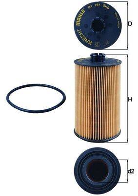 Mahle OX157D Ölfilter