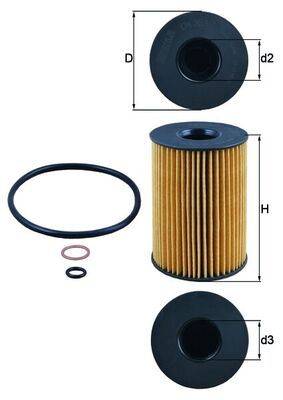 Mahle OX353/7D Ölfilter