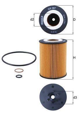 Mahle OX367D Ölfilter
