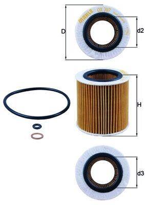 Mahle OX387D Ölfilter