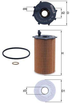 Mahle OX417D Ölfilter