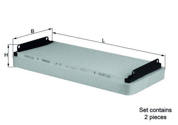 Mahle LA47/S Filter, Innenraumluft