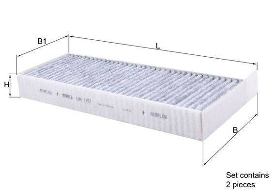 Mahle LAK1157/S Filter, Innenraumluft